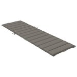 vidaXL Coussin de chaise longue gris foncé mélangé 200x50x4 cm tissu