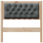 vidaXL Tête de lit Autre marron et gris foncé 80 cm Bois massif en pin