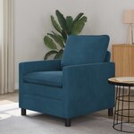 vidaXL Canapé Bleu 76 x 81 x 87 5 cm Velours