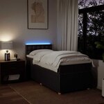vidaXL Sommier à lattes de lit avec matelas Marron foncé 90x190 cm