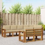 vidaXL Ensemble de canapés d'extérieur 8 pc Naturel et Beige