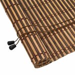 vidaXL Store enrouleur avec des rideaux Marron 60 x 220 cm Bambou