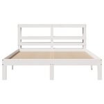 vidaXL Cadre de lit avec tête de lit blanc 140x200 cm bois pin massif