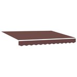 vidaXL Auvent Rétractable Marron 350x200 cm tissu