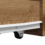 vidaXL Armoire de salle de bain étroite avec roulettes chêne artisanal