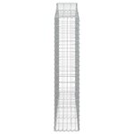 vidaXL Paniers à gabions arqués 2 Pièces 200x30x140/160 cm Fer galvanisé