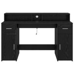 vidaXL bureau Chêne noir 140x55x91 cm Bois d'ingénierie