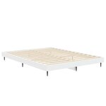 vidaXL Cadre de lit sans matelas blanc 135x190 cm bois d'ingénierie