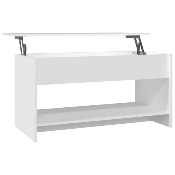 vidaXL Table basse blanc 102x50x52 5 cm bois d'ingénierie