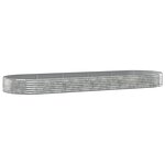 vidaXL Lit surélevé de jardin Acier galvanisé Argenté
