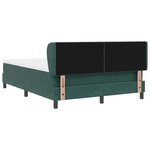 vidaXL Lit à ressorts avec tête de lit Vert foncé 140 x 200 cm Velours