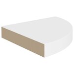 vidaXL Étagère d'angle flottante blanc 25x25x3 8 cm MDF