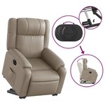 vidaXL Fauteuil inclinable électrique cappuccino similicuir