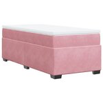 vidaXL Sommier à lattes de lit et matelas Rose 80x200 cm Velours