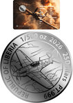 Monnaie HEROES OF WW2 PILOT 1/500 Oz Médaille Platine 25$ Liberia 2026 (PRÉCOMMANDE)