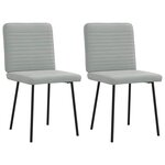 vidaXL Chaises à manger lot de 2 Gris clair Velours