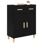 vidaXL Buffet Chêne noir 34 x 69 5 x 89 cm Bois d'ingénierie