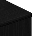 vidaXL Meuble TV avec roulettes chêne noir bois d'ingénierie