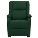 Vidaxl fauteuil releveur inclinable de massage vert foncé tissu
