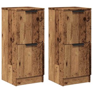 vidaXL Buffets 2 Pièces vieux bois 30x30x70 cm bois d'ingénierie