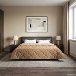 vidaXL Duvet d'été simple Matelassé Taupe 200 x 240 cm