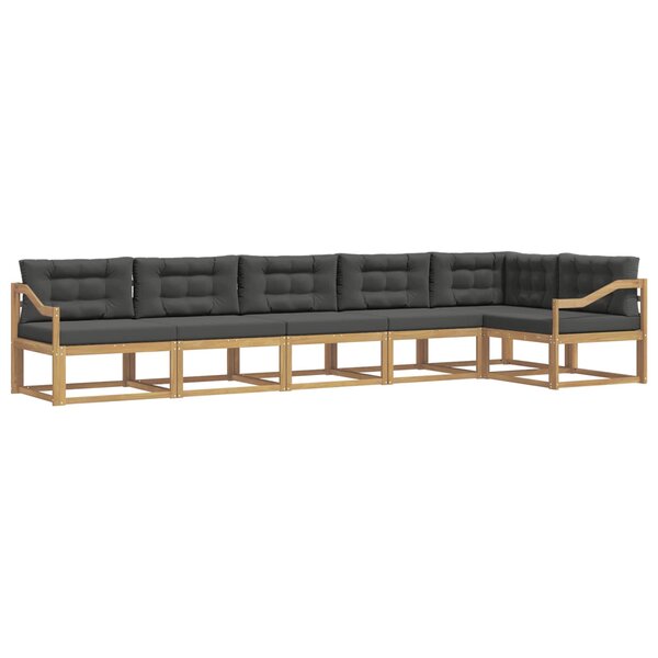 vidaXL Ensemble de canapés d'extérieur 4 Pièces Blanc et anthracite