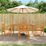 vidaXL Ensemble à manger de jardin 5 Pièces Bois d'acacia solide