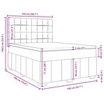 vidaXL Sommier à lattes de lit avec matelas Crème 140x190 cm Tissu