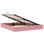 vidaXL Lit de rangement LED avec matelas Rose 180 x 200 cm Velours