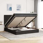 VidaXL Cadre de lit ottoman avec matelas noir 160x200 cm velours