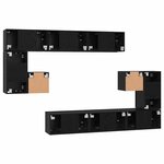 vidaXL Ensemble meuble TV 10 Pièces Chêne noir 60 x 30 x 30 cm