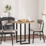 vidaXL Plateau de table chêne artisanal 80 x 80 x 1.5 cm