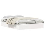 vidaXL Cadre de lit ottoman avec rangement Blanc 140 x 200 cm