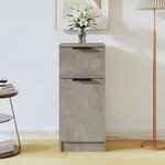 vidaXL Buffet Gris béton 30x30x70 cm Bois d'ingénierie