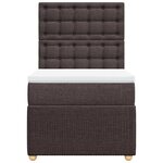 vidaXL Sommier à lattes de lit avec matelas Marron foncé 90x190 cm