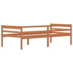 vidaXL Cadre de lit Marron miel Bois de pin massif 90x200 cm