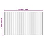 vidaXL Tapis rectangulaire naturel 60x100 cm bambou