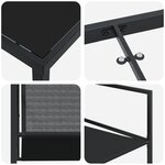vidaXL Set repas jardin 9 pièces noir Textilène et acier