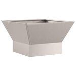 vidaXL Foyer de cheminée Marron 60 x 60 x 35 cm Acier patiné