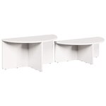 vidaXL Table basse 2 Pièces Blanc 79 x 39 5 x 40 cm Bois massif en pin