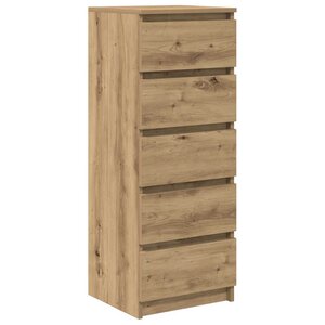 vidaXL Buffet et tiroirs chêne artisanal 37 5x35x99 cm bois ingénierie