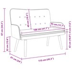 vidaXL Sofa 2 places Gris foncé 115 x 61 x 87 cm Velours