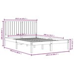 vidaXL Cadre de lit sans matelas 160x200 cm bois massif de pin