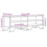 vidaXL Meuble TV sonoma gris 122x34x41 cm bois d'ingénierie