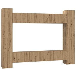 vidaXL Ensemble meuble TV 10 Pièces Chêne artisanal 30 5 x 30 x 90 cm