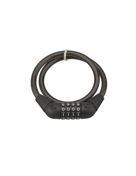 THIRARD - Antivol à combinaison Twisty  4 chiffres  câble acier  vélo  10mmx0.65m  noir - THIRARD