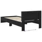 vidaXL Cadre de lit Chêne noir 90 x 190 cm Bois d'ingénierie