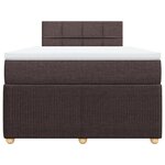 vidaXL Sommier à lattes de lit avec matelas Marron foncé 120x200 cm