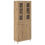 vidaXL Haut Armoire 2 Pièces Chêne artisanal Bois d'ingénierie