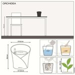 LECHUZA Jardinière ORCHIDEA ALL-IN-ONE diamètre 18 cm taupe